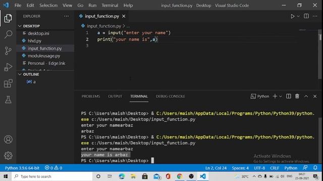 Input( ) Function in python | Python tutorial in hindi