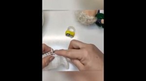 Шапочка Берет «Снежок» для куклы  Спицами