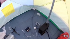 Обзор палатки СТЭК куб 3, и обогрев через самодельный теплообменник