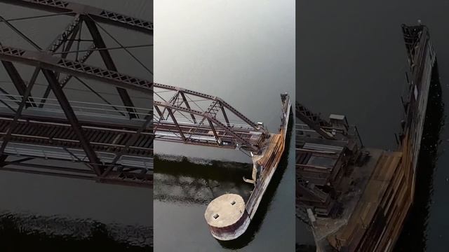 Tanker Barge - Swing Bridge #dronefootage