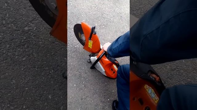 Как заводится бензорез Stihl TS420