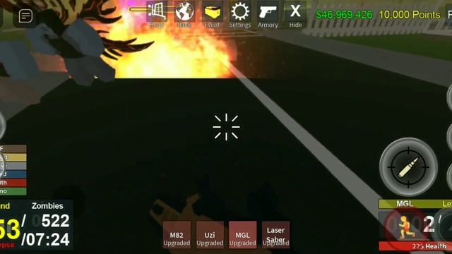 Round 50+ Apocalypse Mode - Roblox Zombie Uprising смотреть онлайн