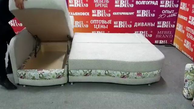 Угловой диван Лаура оттоманка от Мебельбренд смотреть онлайн