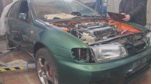 Первый запуск SR20VE на Almera N15. После перепиновки трамблера.