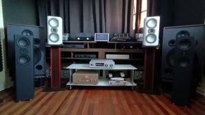 AUDIO VINTAGE MJ       AMPLIFICADOR YAQIN VK-2100 COLUMNAS MISSION LX-4 MKII