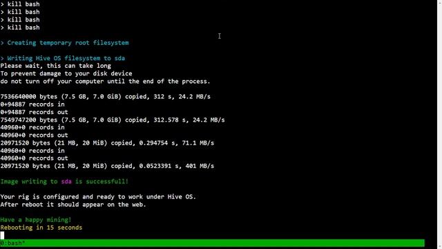 Перезаписываем образ HiveOS удалённо смотреть онлайн