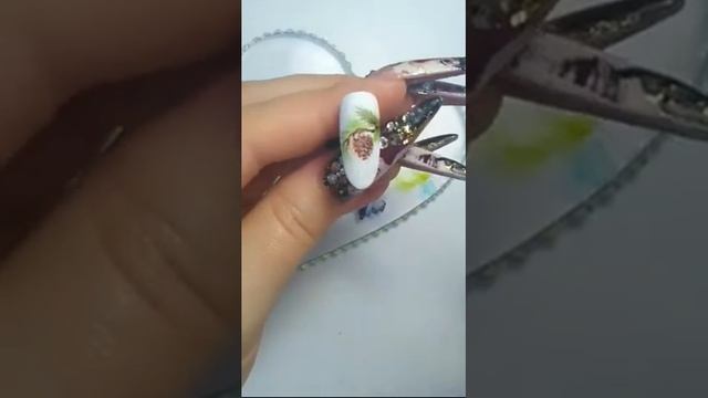 nika_nagel: зимний дизайн шишка смотреть онлайн