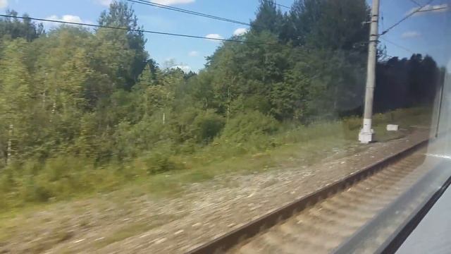 Вид из окна поезда САПСАН , разгон до 250 км/ч смотреть онлайн
