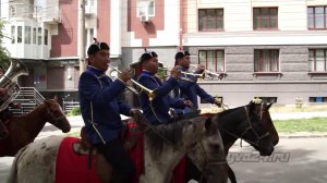 Единственный в России конный духовой оркестр из Тувы покорил новосибирцев | Тува 24