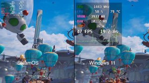 SteamOS vs Windows 11 - Ratchet & Clank: Rift Apart - Steam Deck