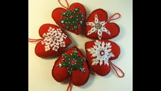 Новогодние игрушки из фетра своими руками на елку смотреть онлайн