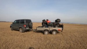 Прицеп для перевозки квадроцикла с креплениями СHOCKS.RU ???