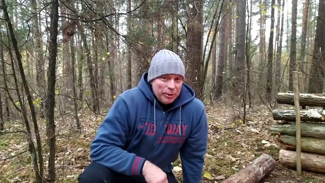 Нашёл дом лисы рядом со своим навесом для ночёвки в лесу | Бушкрафт | Bushcraft смотреть онлайн