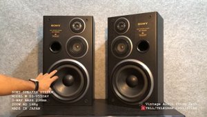ធុងSONY SPEAKER SYSTEM MODEL № SS-V550AV ,3-WAY BASS 230mm Max200W/6Ω 16Kg.ផលិតនៅMADE IN JAPAN