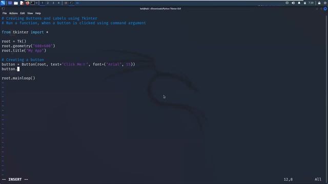 Creating Buttons & Labels | Python Tkinter Tutorial 02 - Leisure Codes