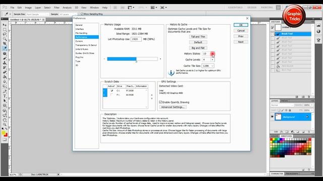 How to increase numbers of Undo option in Photoshop tutorial || how to Increase undo option? смотреть онлайн