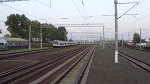 Прибытие электрички Stadler на станцию "Ждановичи". Минск.