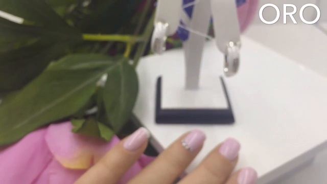 Керамические серьги и кольцо с серебром и фианитами