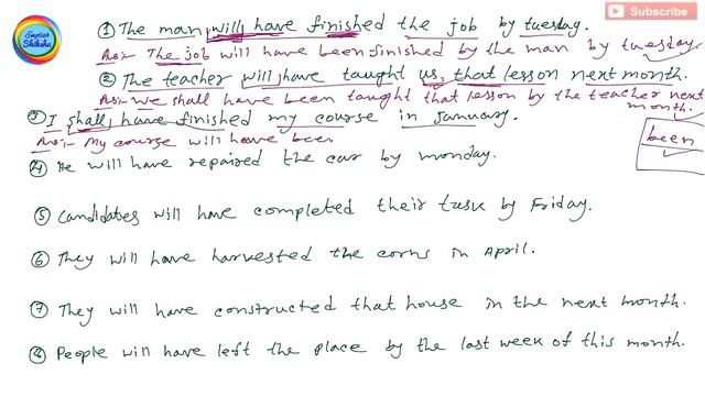 active to passive on future perfect tense for cgl, bank po, NDA, CHSL, RRB NTPC Exams смотреть онлайн