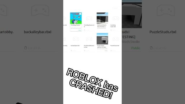 ROBLOX HAS CRASHED... #shorts #meme #roblox #news #robloxnews #robloxcrash #crash