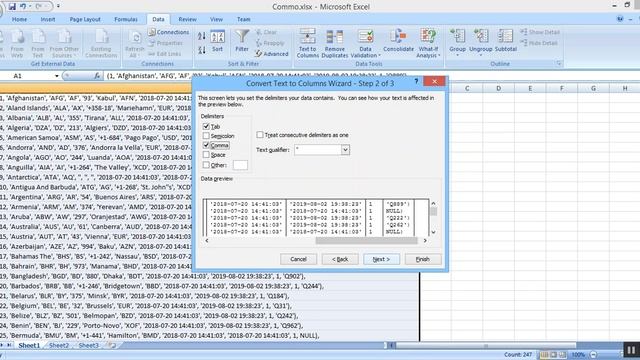 how to split comma from excel смотреть онлайн