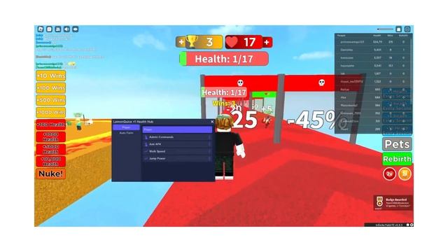 ROBLOX SCRIPT Every Second You Get +1 Health Script Pastebin 2023 смотреть онлайн