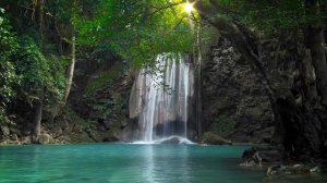10 - 4K UHD 10 часов - Тропический водопад и аудио - расслабление, медитация, природа