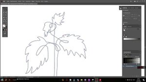 РИСУЕМ КРАПИВУ, НЕ ОТРЫВАЯ РУКИ. Ботаническая композиция в стиле One Line Drawing.