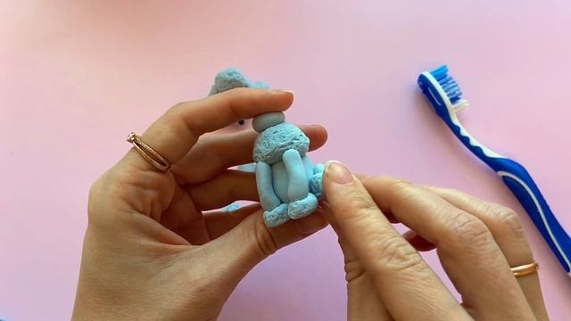 Как слепить пуделя из воздушного пластилина. Лепим с детьми.
