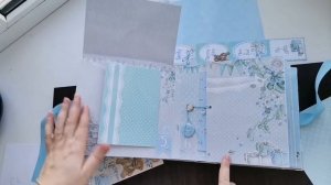Альбом для малыша на первый год жизни. Скрапбукинг.