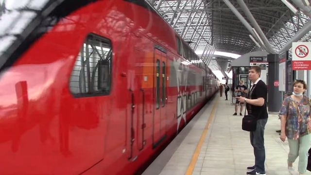 Двухэтажный электропоезд ЭШ2-022"Аэроэкспресс" смотреть онлайн