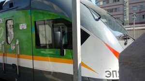 ЭП2Д-0063 и ЭД4М-0479 ФИЗТЕХ.ЭЛЕКТРИЧКА ЦППК Перекраска Наше Подмосковье На станции Беговая