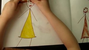 Рисуем семью фломастерами. Часть 1.