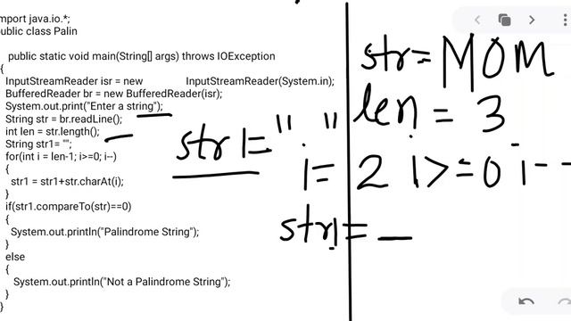 Write a program in java to enter a string and check whether the string is Palindrome String or not.