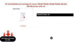 PFI 120 Refillable Ink Cartridge for Canon TM200 TM205 TM300 TM305 200 205 300 305 printer with chi