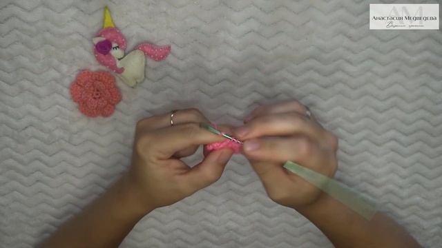 Ободок ЕДИНОРОГ для волос КРЮЧКОМ с цветочками МК с описанием  САМЫЙ простой мастер-класс  ВяжусА