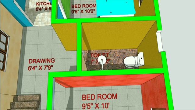 17 x 26 house plan || 17x26 Ghar ka Naksha || 17x26 || 442 Sqft смотреть онлайн