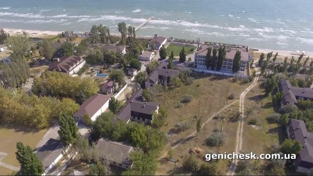 Северная Арабатская стрелка | Полет над пансионатами Азовского моря на Арабатке