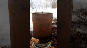 Новая коптильни из бочки 50 литровой