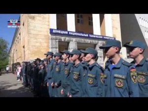 В Академии гражданской защиты ДНР прошел митинг приуроченный ко Дню Победы