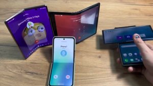 LG Wing Incoming Call Hold Samsung Z Flip 3 5G vs Galaxy Fold | FlexPay Four Phones Ringtones