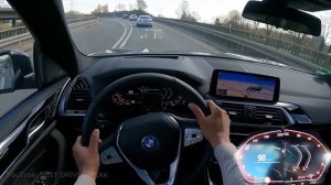 2022 BMW iX3 G08 286 PS TOP SPEED AUTOBAHN DRIVE POV