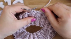 Берет-шапка " Колоски" спицами. Подробный МК.