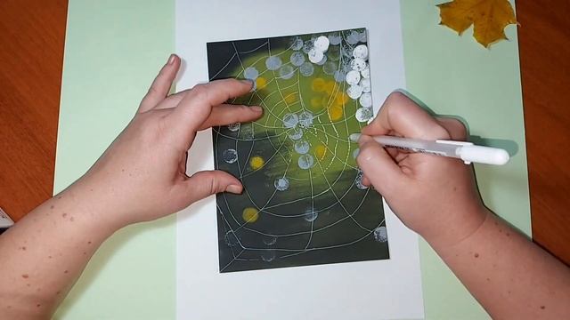 "Листопад". Осенние поделки для детей с природного материала. Рисование с элементом аппликации. смотреть онлайн