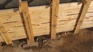 Опалубка под ростверк из доски 25мм ч.4 Все готово к заливке