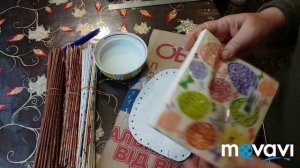 Простой способ декупажа картона.