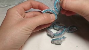 Корона канзаши для новогоднего утреника