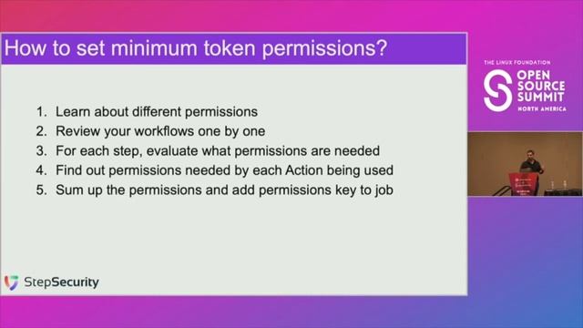Lightning Talk: Automatically Restrict Permissions for the GITHUB Token - Varun Sharma, StepSecurit смотреть онлайн