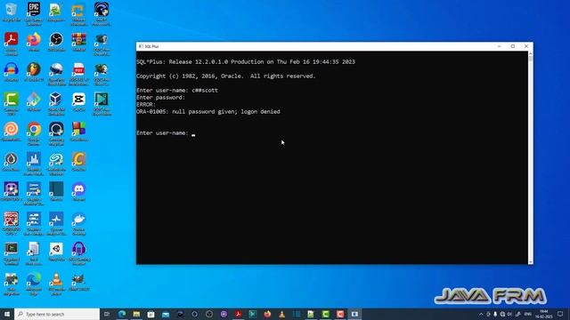ORA-01005: null password given; logon denied - Oracle Database 12c Error Messages смотреть онлайн