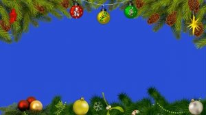 Футаж Новогодняя рамка на хромакее #1